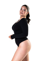 Seamless Long Sleeve Thong Bodysuit from HeyShape