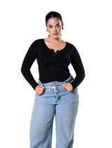Seamless Long Sleeve Thong Bodysuit from HeyShape