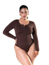 Seamless Long Sleeve Thong Bodysuit from HeyShape