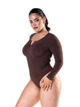 Seamless Long Sleeve Thong Bodysuit from HeyShape