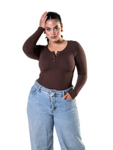 Seamless Long Sleeve Thong Bodysuit from HeyShape