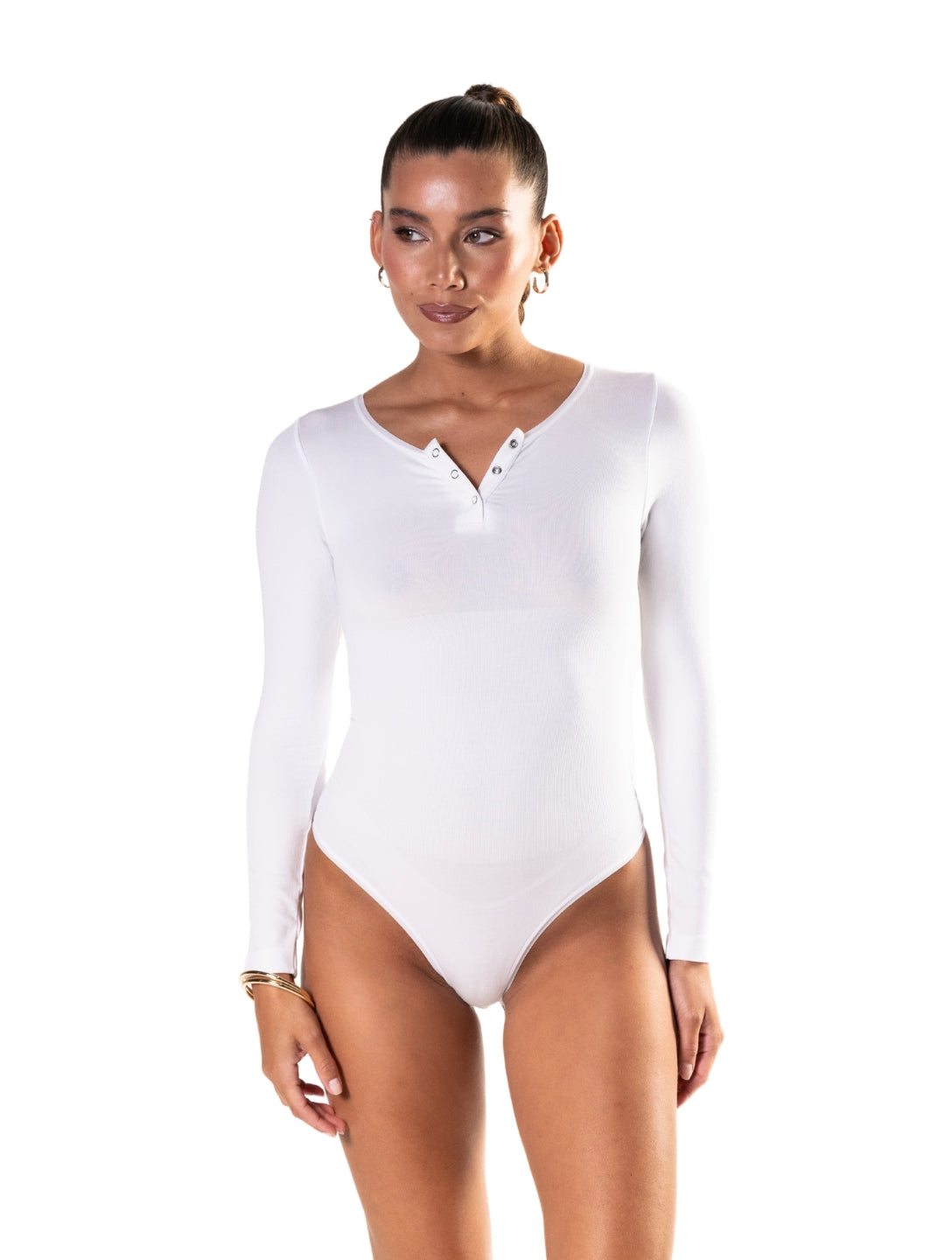 Seamless Long Sleeve Thong Bodysuit from HeyShape