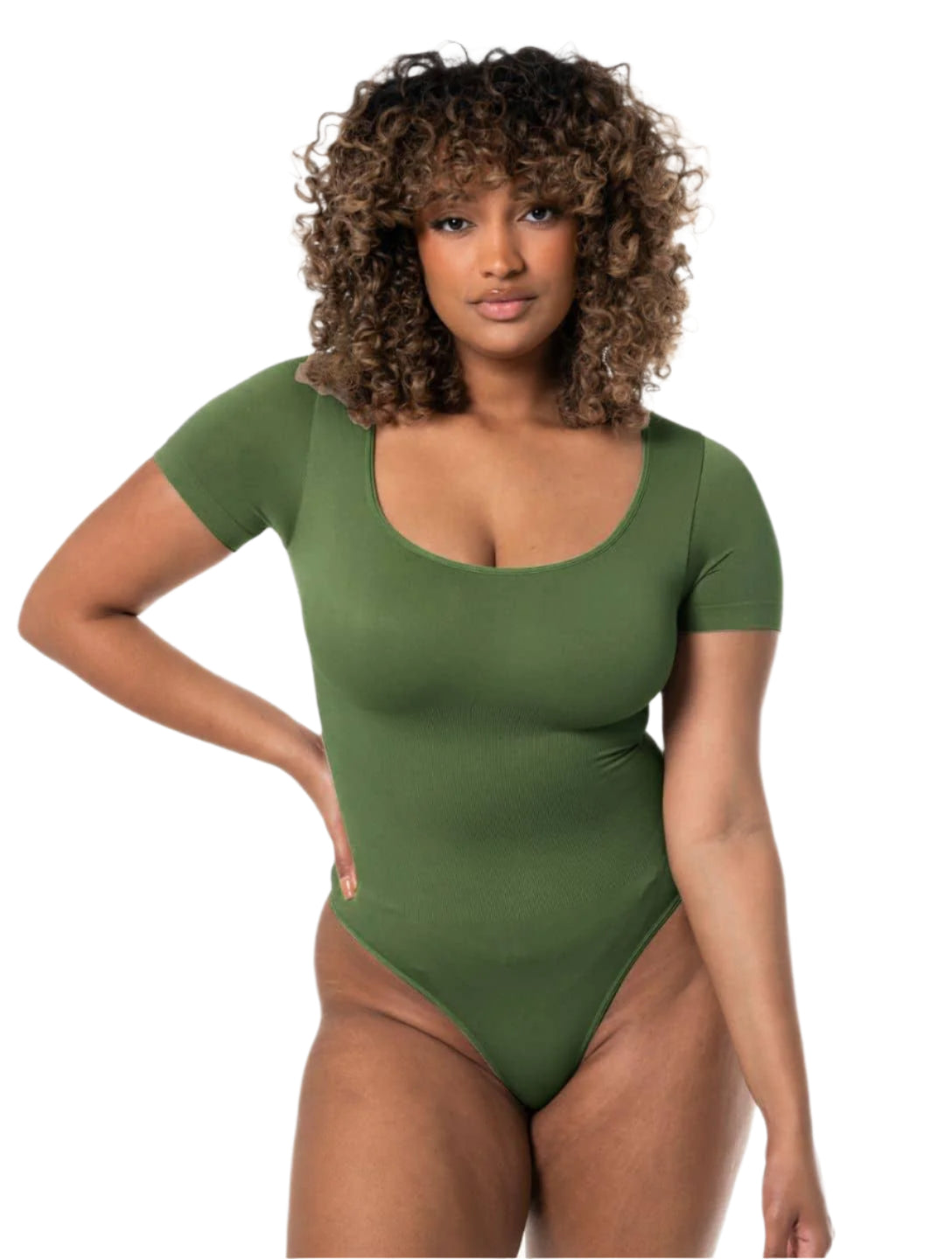 Square Neck Thong Bodysuit from HeyShape