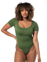 Square Neck Thong Bodysuit from HeyShape
