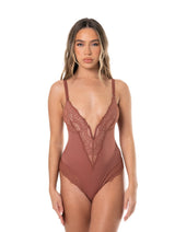 V-Neck Half Laced Bodysuit from HeyShape