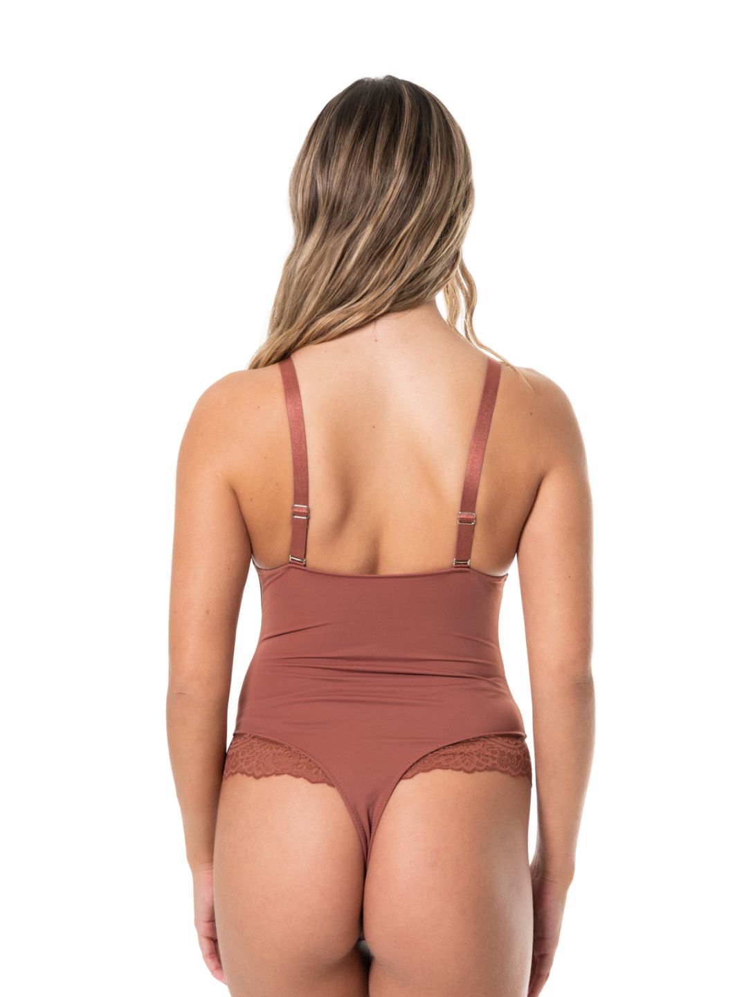 V-Neck Half Laced Bodysuit from HeyShape