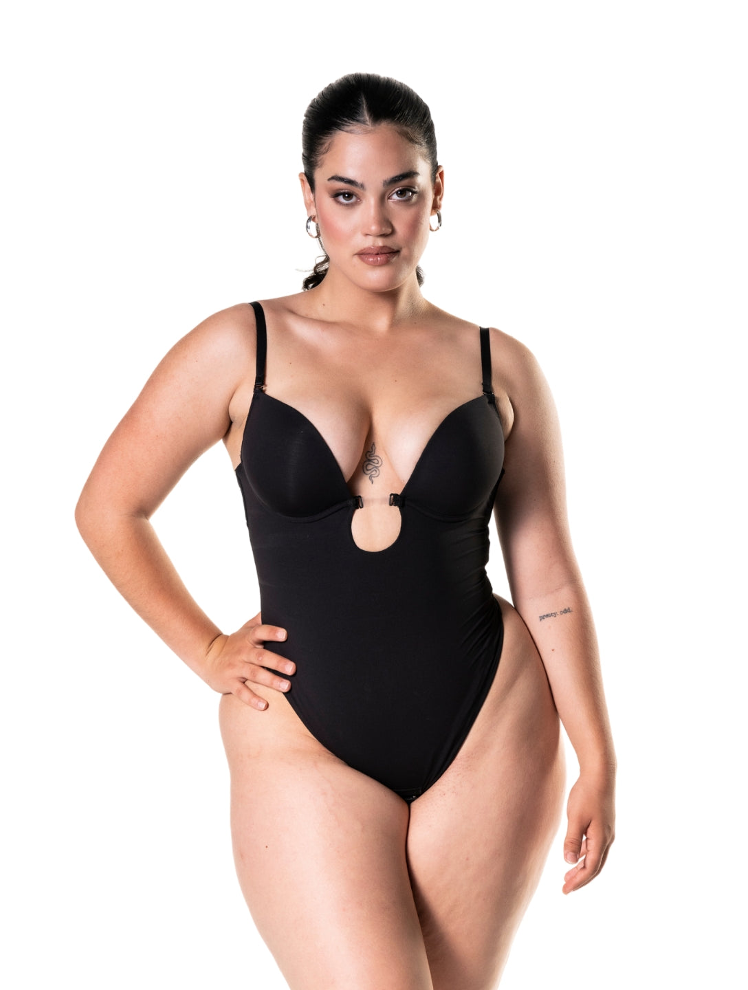 Plunge Shapewear Thong Bodysuit from HeyShape