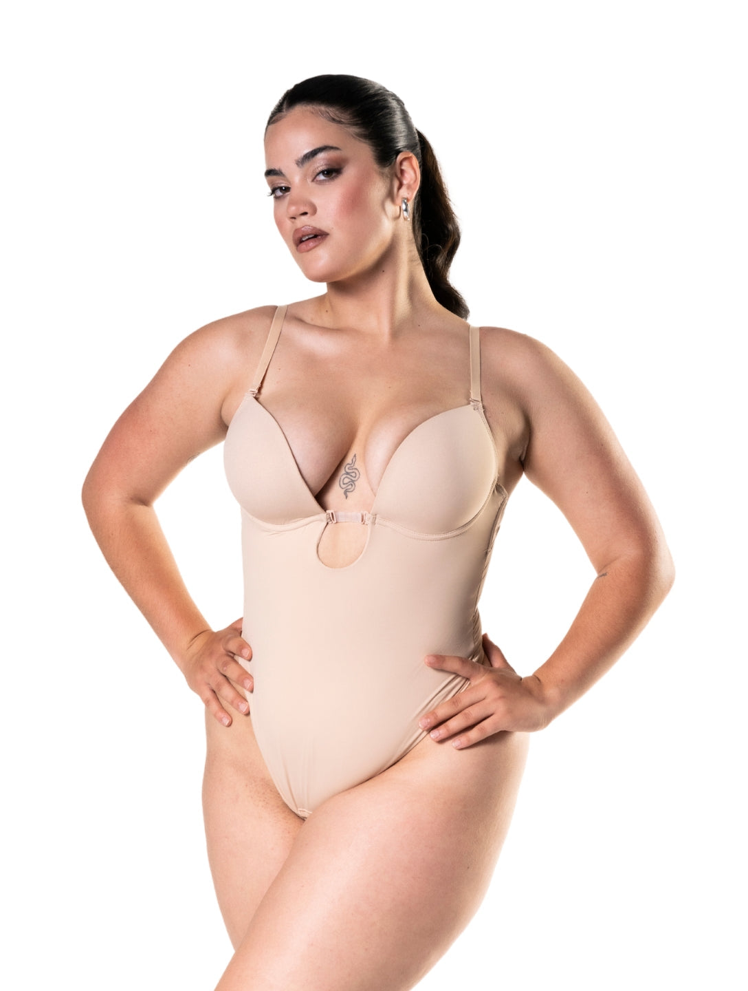 Plunge Shapewear Thong Bodysuit from HeyShape