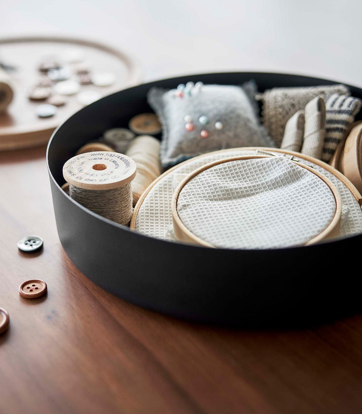 Storage Case - Two Sizes - Steel + Wood from Yamazaki Home