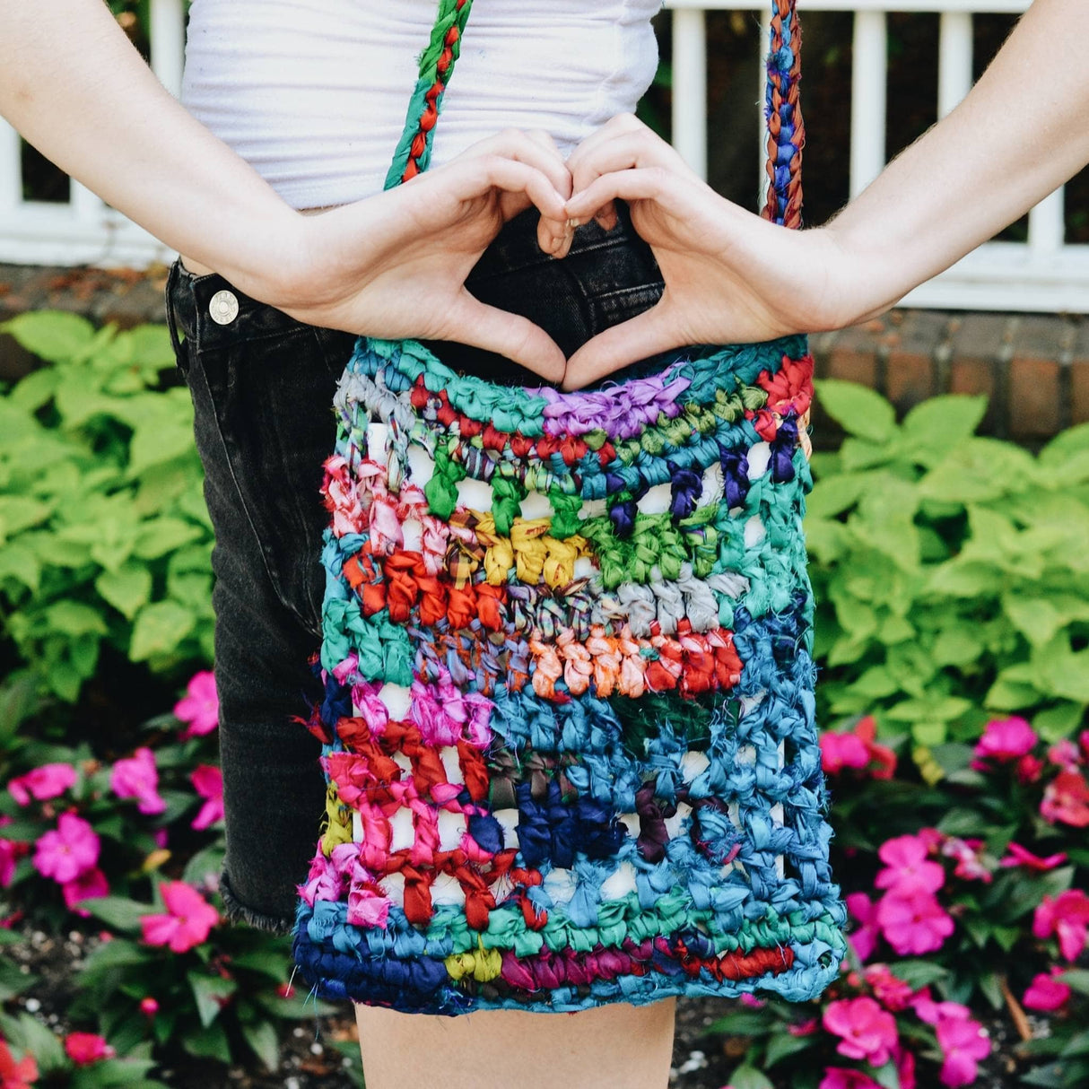 Hidden Heart Bag Crochet Pattern from Darn Good Yarn