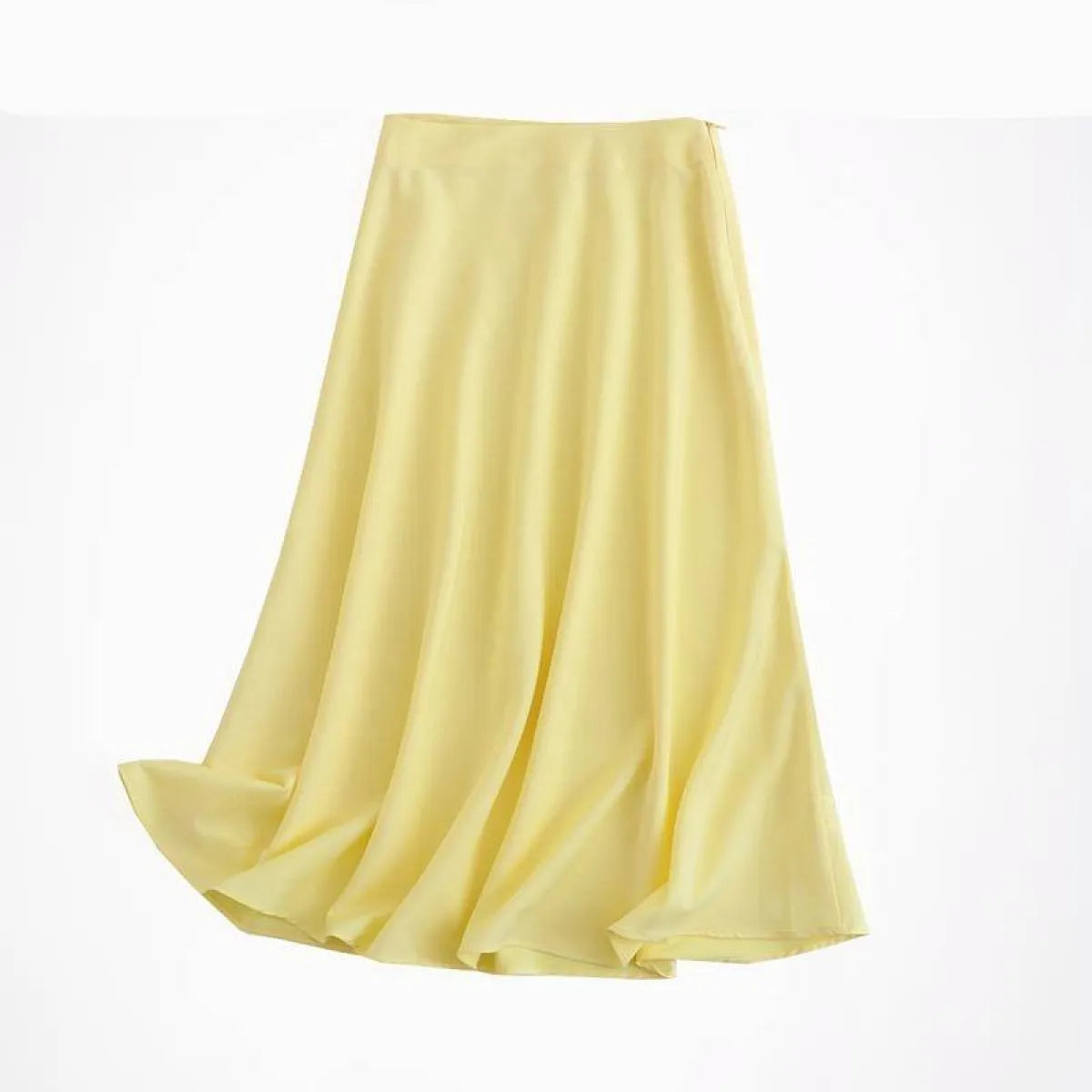 High-rise A-line Satin Skirt from Kawaii Stop
