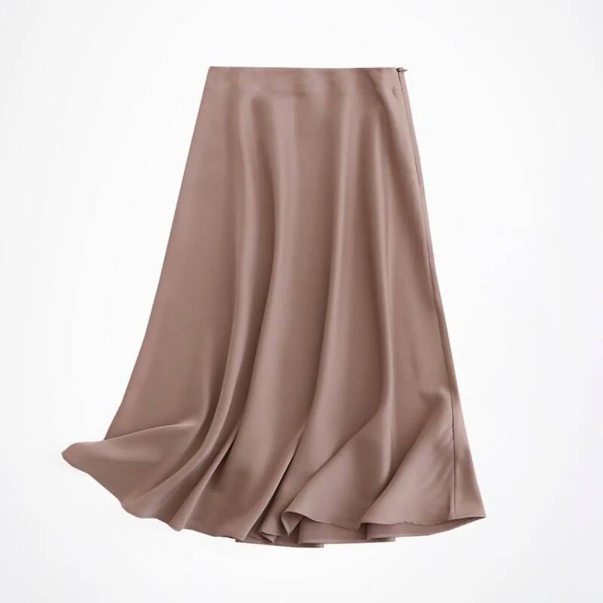 High-rise A-line Satin Skirt from Kawaii Stop
