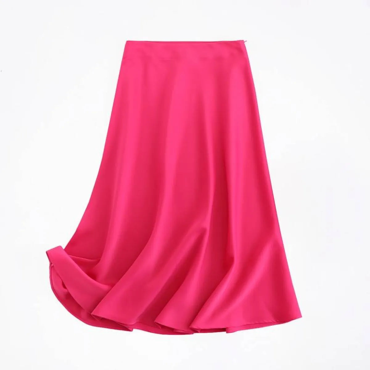 High-rise A-line Satin Skirt from Kawaii Stop