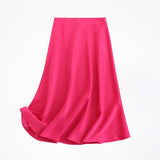 High-rise A-line Satin Skirt from Kawaii Stop