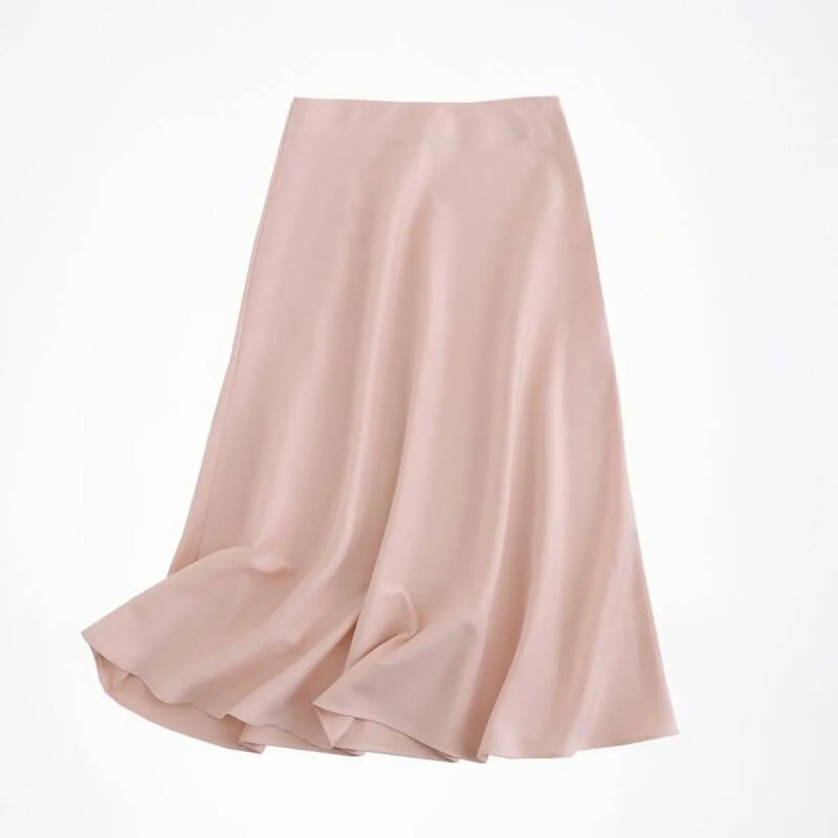 High-rise A-line Satin Skirt from Kawaii Stop