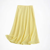 High-rise A-line Satin Skirt from Kawaii Stop