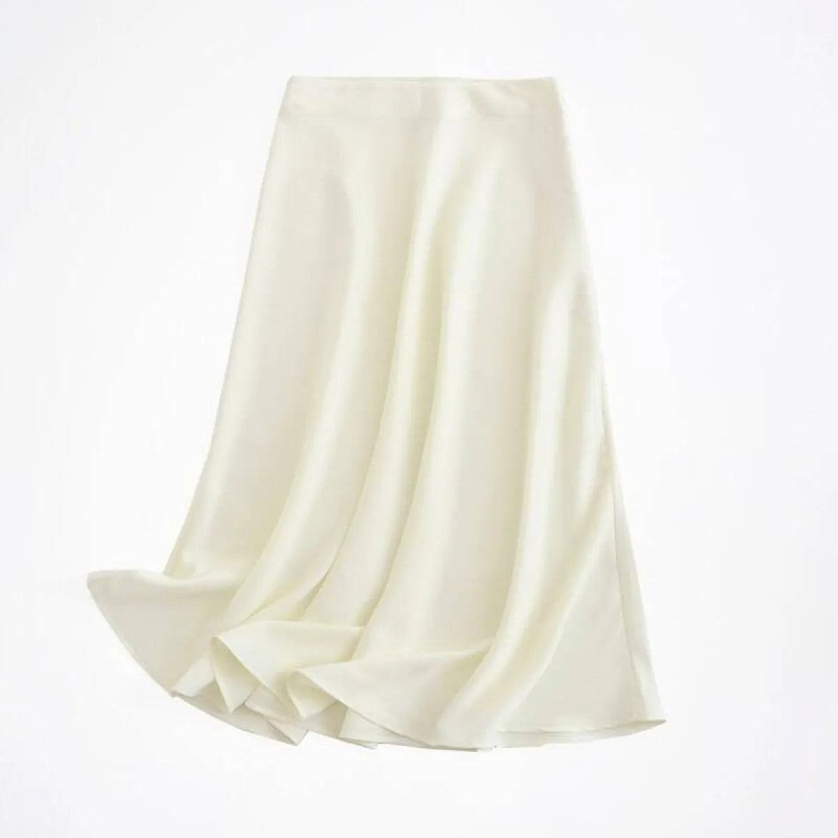 High-rise A-line Satin Skirt from Kawaii Stop