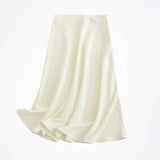 High-rise A-line Satin Skirt from Kawaii Stop
