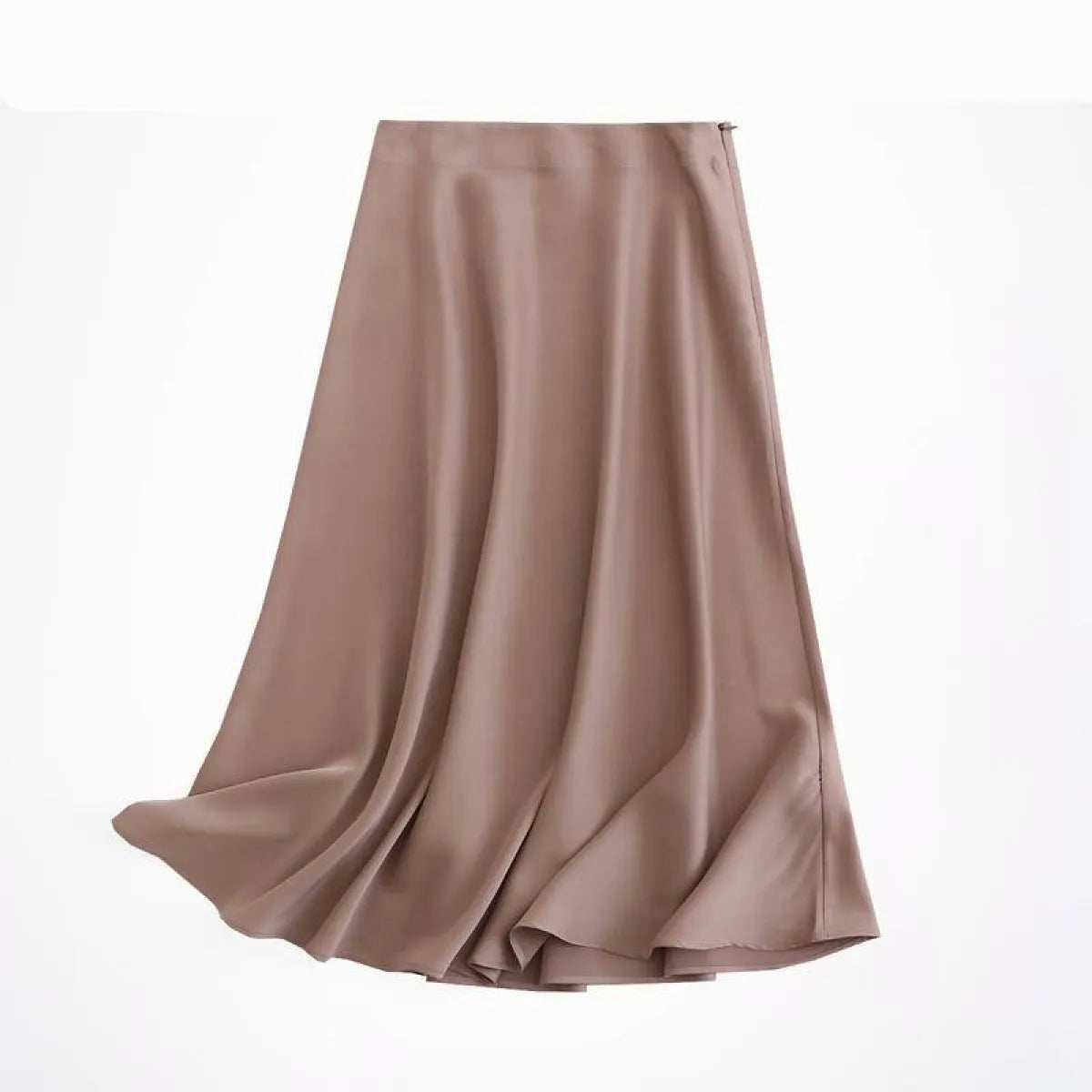 High-rise A-line Satin Skirt from Kawaii Stop