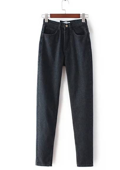 Classic Women High Waist Denim Jeans From Kawaii Stop