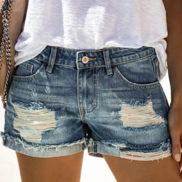 Korean Style High Waist Jean Shorts From Kawaii Stop