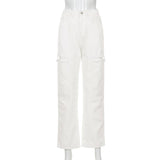Street Fashion Casual High Waist Jeans From Kawaii Stop