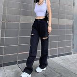 Street Fashion Casual High Waist Jeans From Kawaii Stop