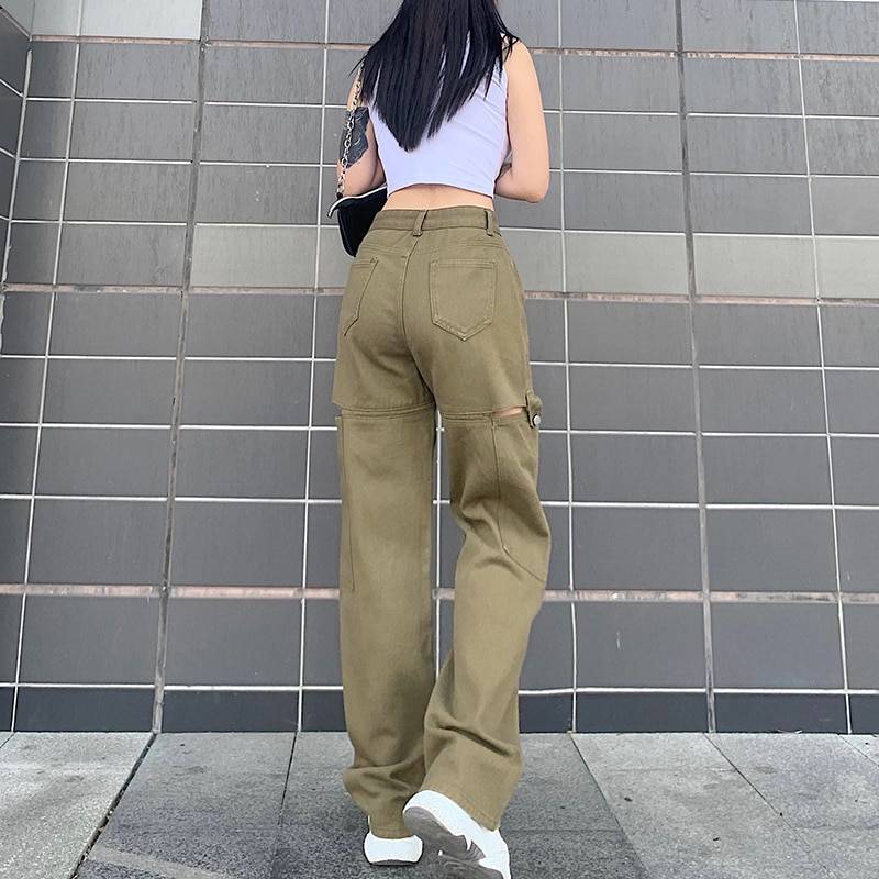 Street Fashion Casual High Waist Jeans From Kawaii Stop