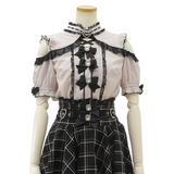 High Waist Lolita Skirt – Lace Trim & Bow Detail from Kawaii Stop