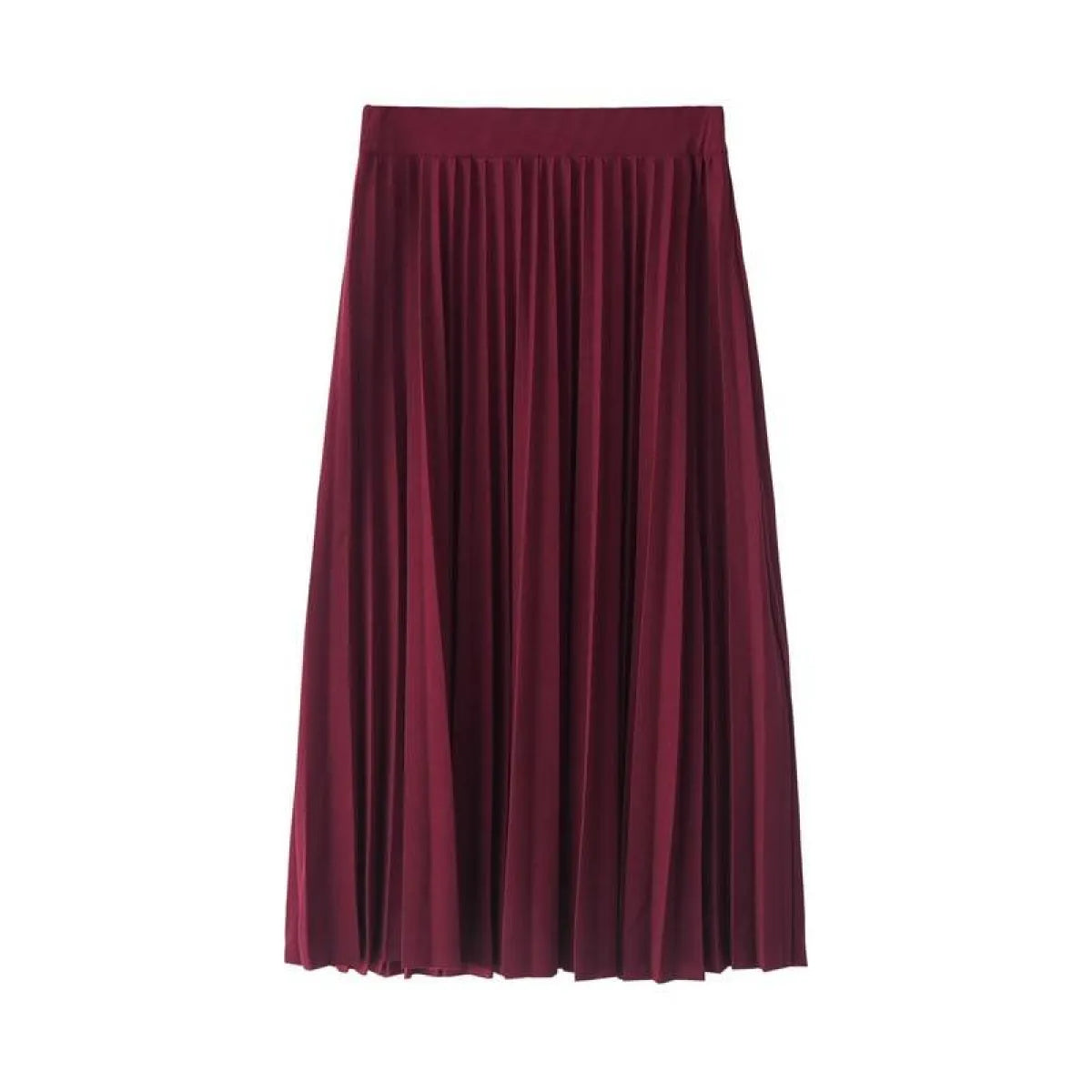 High Waist Pleated Length Elastic Skirt from Kawaii Stop