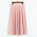 High Waist Pleated Length Elastic Skirt from Kawaii Stop