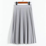 High Waist Pleated Length Elastic Skirt from Kawaii Stop