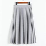 High Waist Pleated Length Elastic Skirt from Kawaii Stop