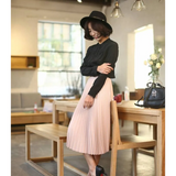 High Waist Pleated Length Elastic Skirt from Kawaii Stop