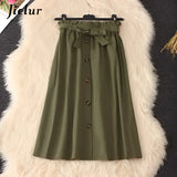 Elegant High Waist Pleated Skirts from Kawaii Stop