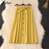 Elegant High Waist Pleated Skirts from Kawaii Stop