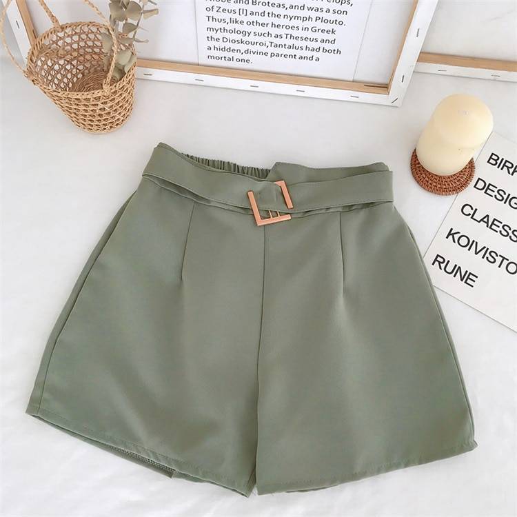 Solid High Waist Shorts From Kawaii Stop