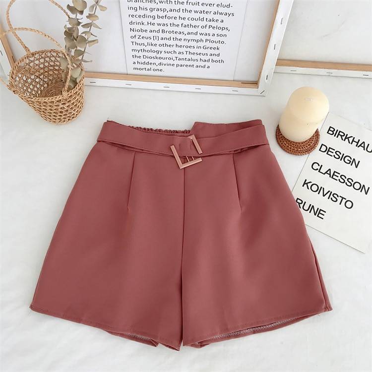 Solid High Waist Shorts From Kawaii Stop