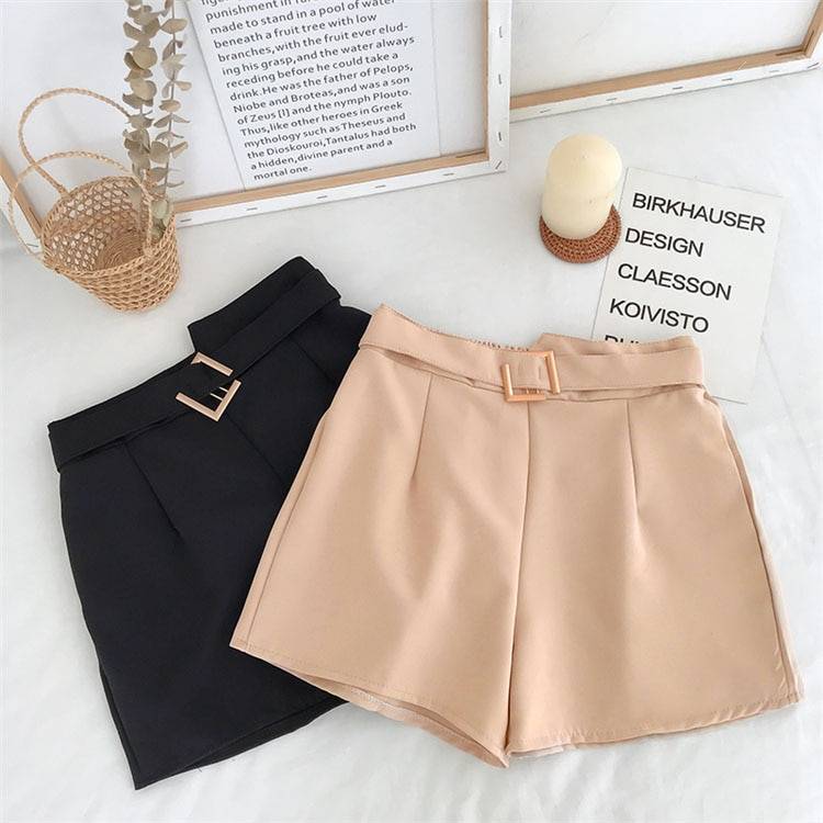 Solid High Waist Shorts From Kawaii Stop
