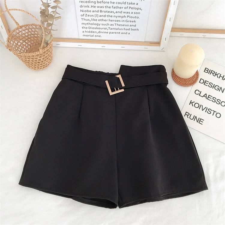 Solid High Waist Shorts From Kawaii Stop