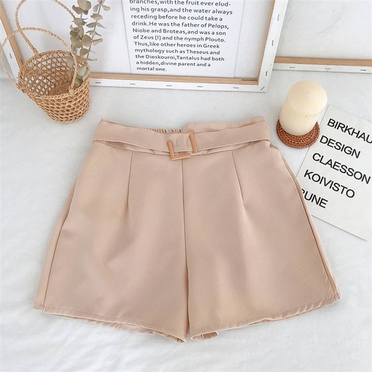 Solid High Waist Shorts From Kawaii Stop