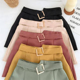 Solid High Waist Shorts From Kawaii Stop