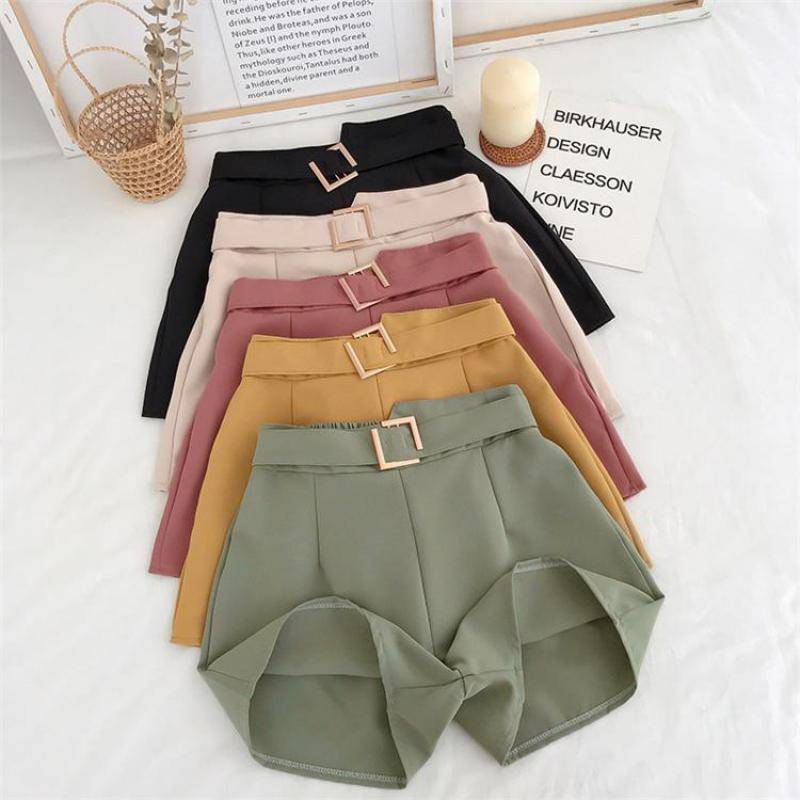 Solid High Waist Shorts From Kawaii Stop