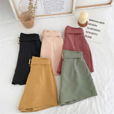 Solid High Waist Shorts From Kawaii Stop