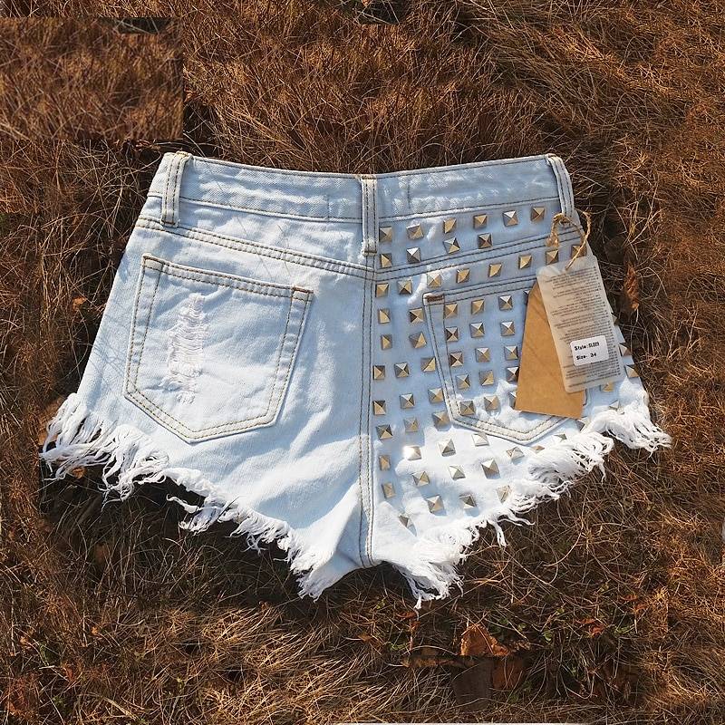 Ripped Denim High Waisted Shorts From Kawaii Stop