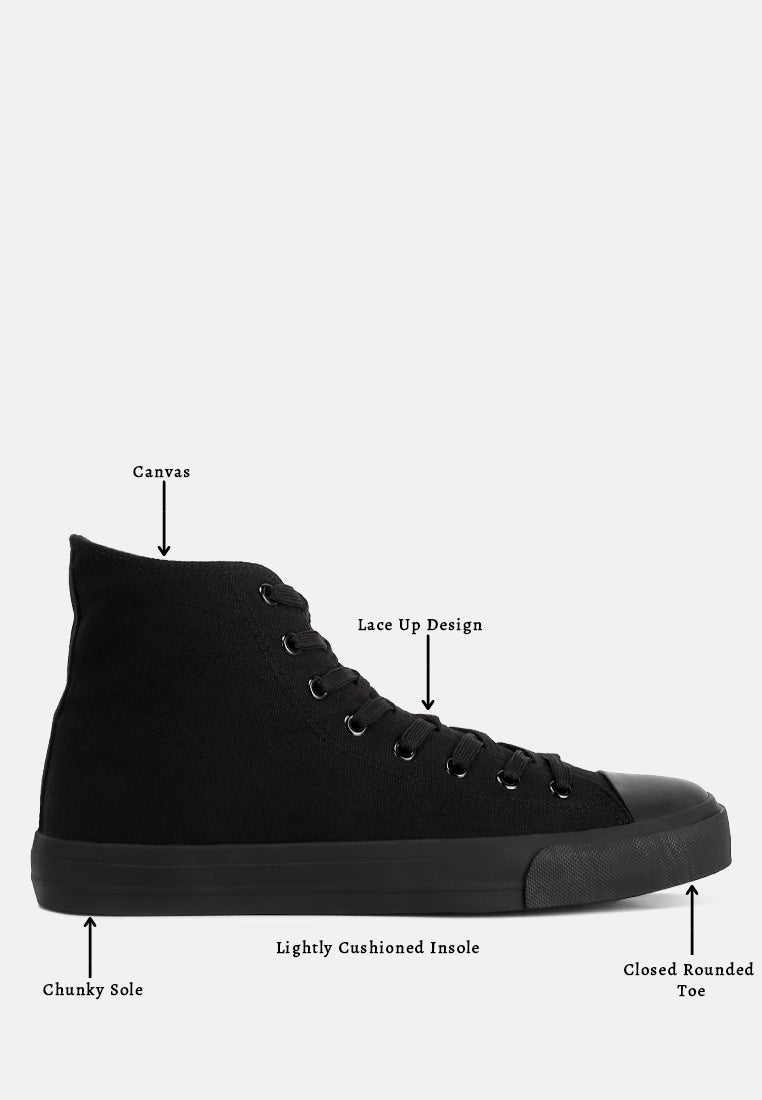 High Ankle Canvas Sneakers from London Rag International
