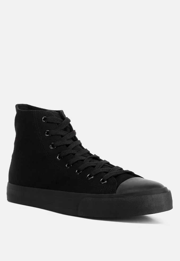 High Ankle Canvas Sneakers from London Rag International