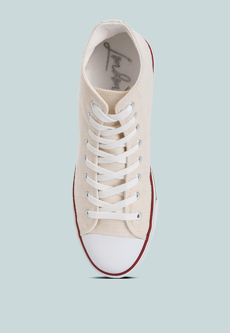 High Ankle Canvas Sneakers from London Rag International