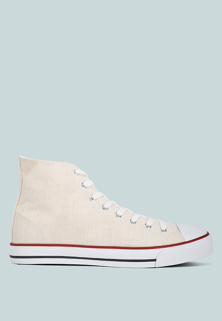 High Ankle Canvas Sneakers from London Rag International