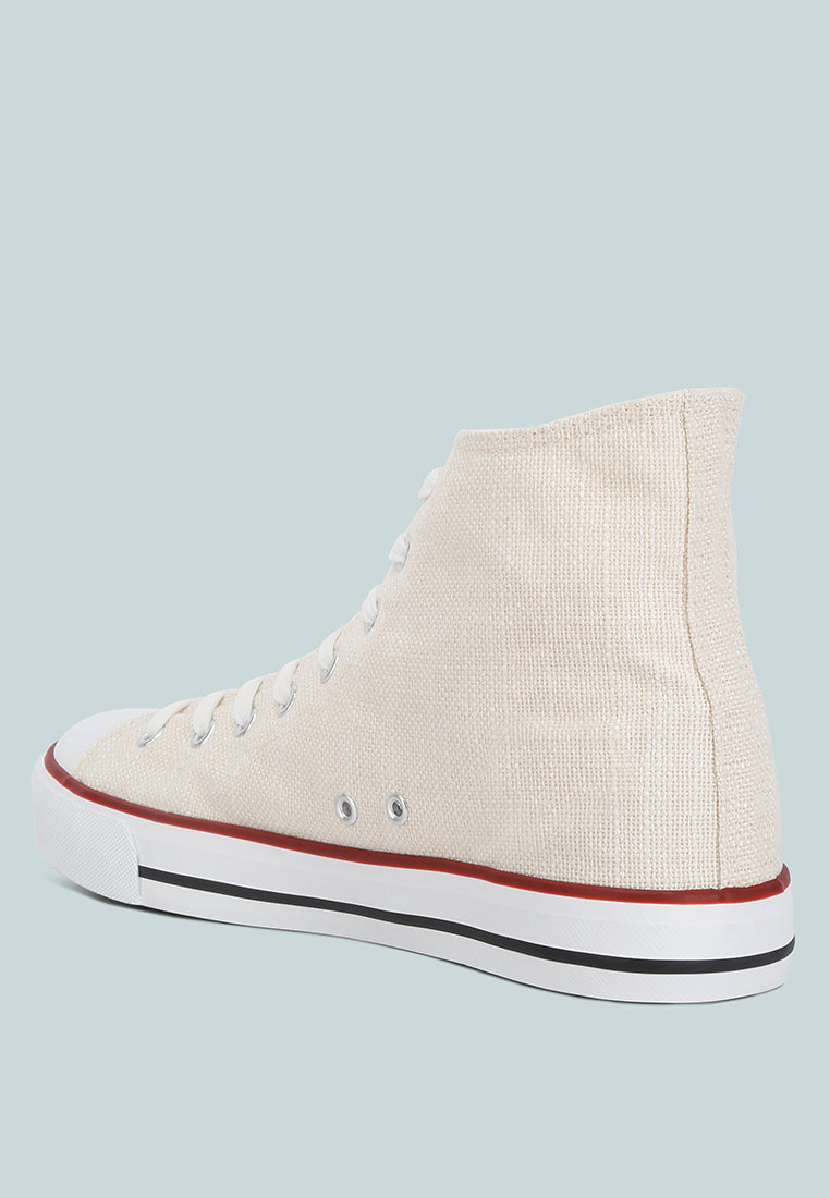 High Ankle Canvas Sneakers from London Rag International
